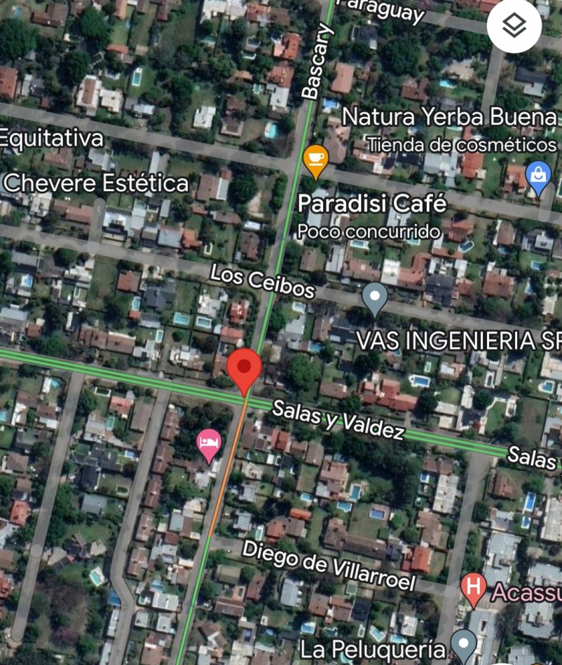 Terreno esquina Bascary y Salas y Valdez YB 30x30 